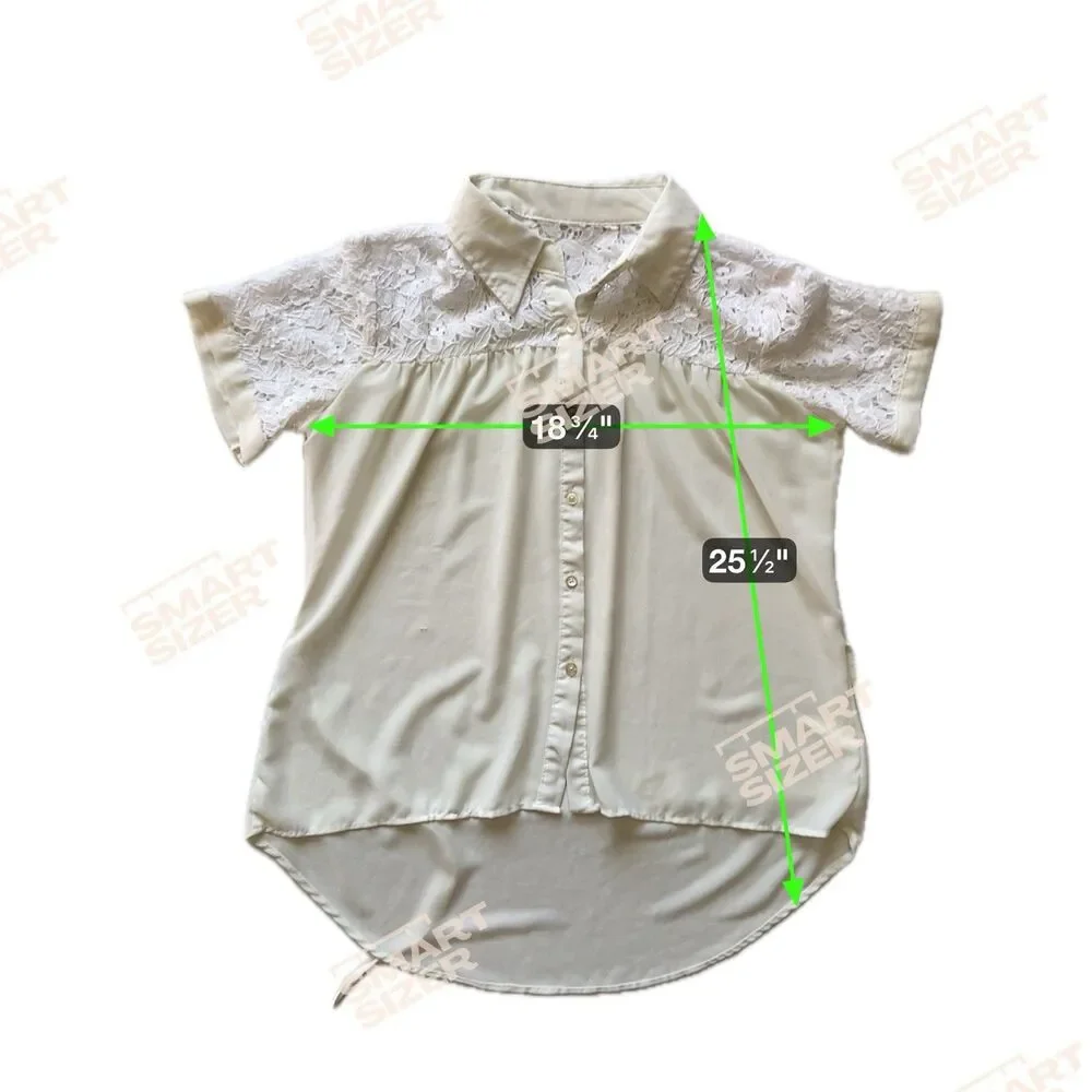 Vintage Romantic‎ Lace Yoke Button Down Blouse Size S Cream Tie Back Bridgerton - Picture 4 of 10
